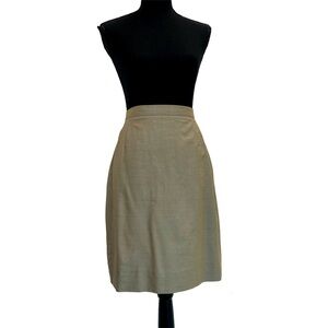 GIORGIO Armani Collezioni tan brown plaid check pencil skirt Sz 12